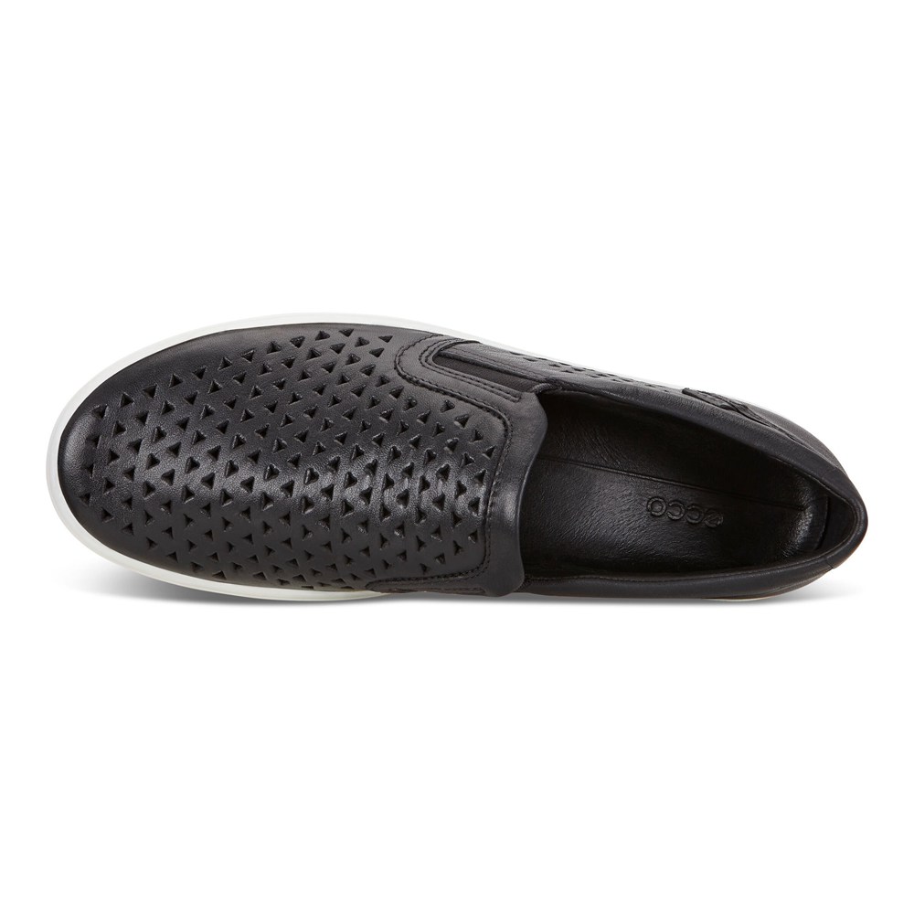 ECCO Womens Slip-On Black - Soft 7 Sneakers - GIE-704956